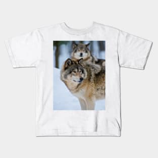 Gray Wolves Kids T-Shirt